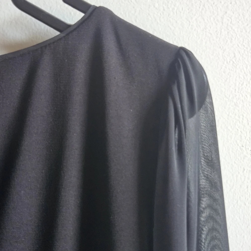 WHBM Chiffon-Sleeve Boatneck Top in Women's M - Picture 6 of 16
